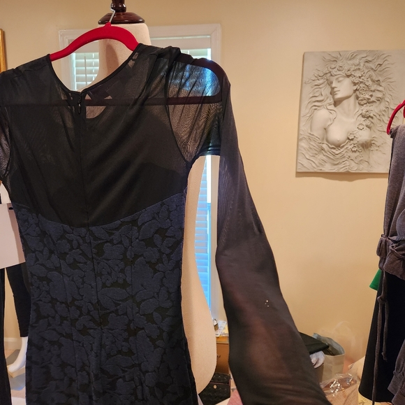 STELLA MCCARTNEY Designer Cocktail Dress Size 38/2 Blue Black Like New - Picture 11 of 14